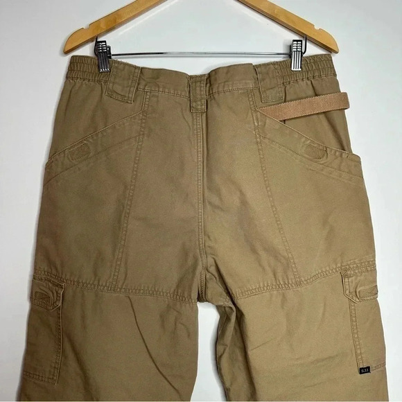 5.11 Tactical Khaki Cotton Canvas Pants Size 38x30 - Picture 9 of 14